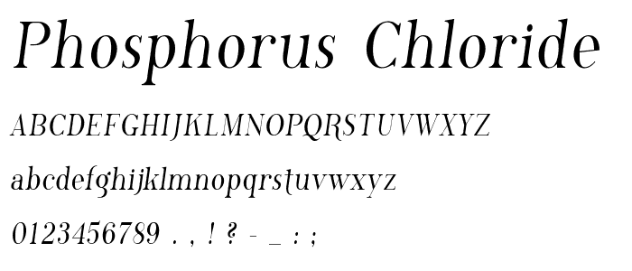 Phosphorus Chloride font